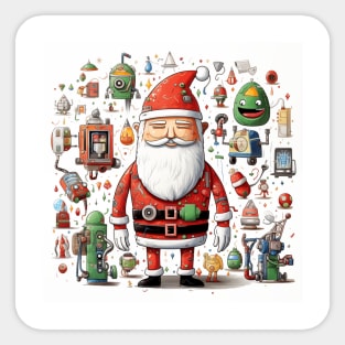 Santa Claus & Cyberpunk 11 Sticker